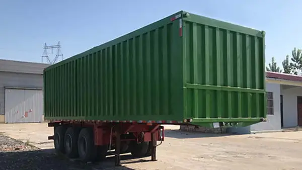 Semi-trailer kothak tertutup sing gedhe lan entheng nambah efisiensi logistik
