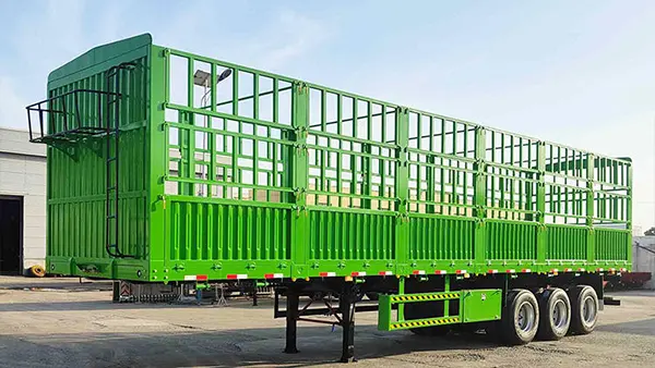 Semi-trailer kothak sumbu lurus sing entheng ngidini transportasi akeh ijo