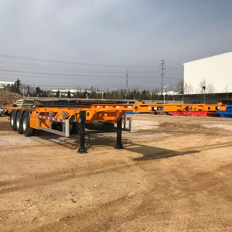 Gooseneck Skeleton Wadah Semi-Trailer