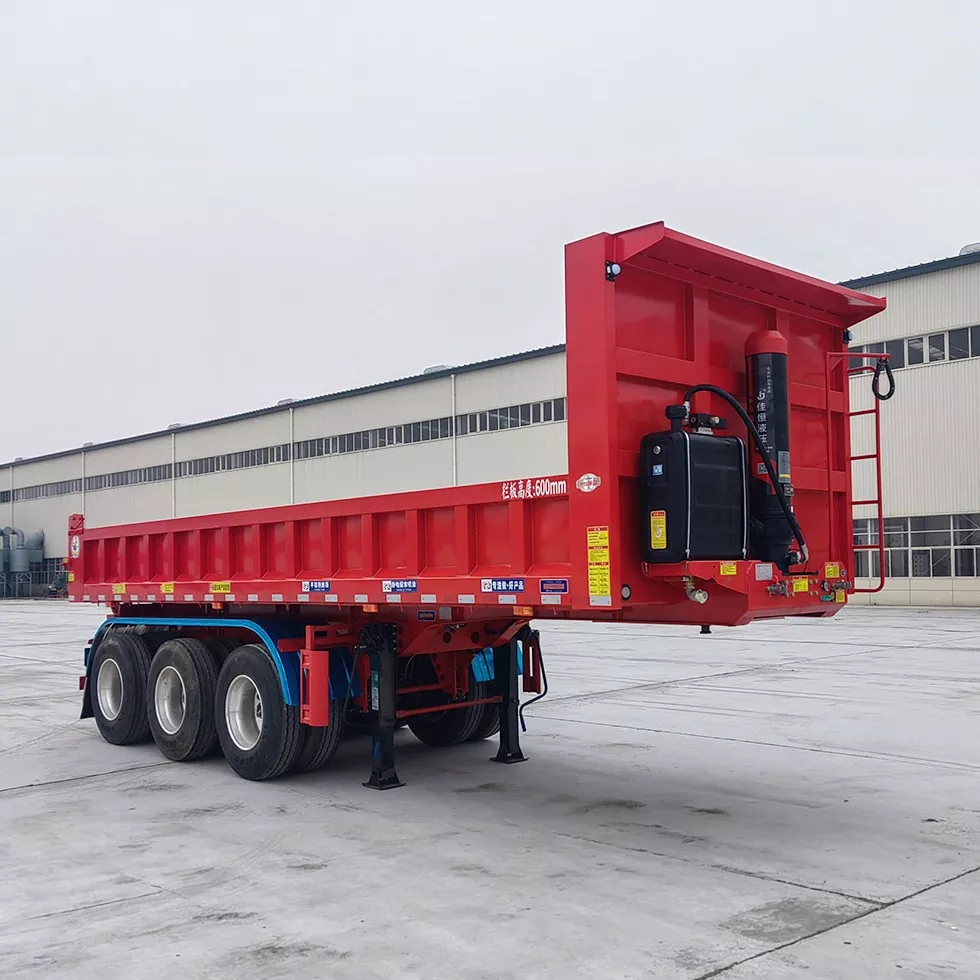 Heavy-Duty Engineering Rear-Tipping Dump Semi-Trailer Heavy-Duty Engineering Rear-Tipping Dump Semi-Trailer